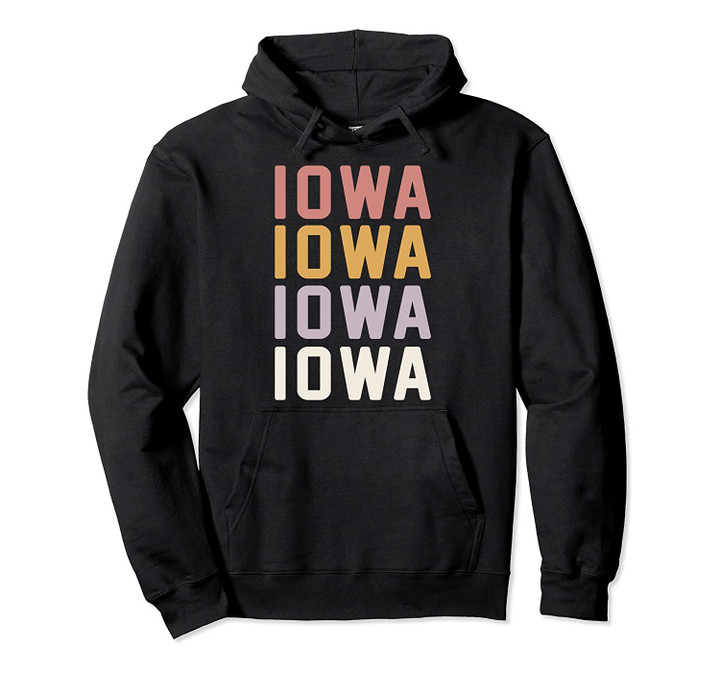 Iowa Pastel Stacked Pullover Hoodie, T Shirt, Sweatshirt