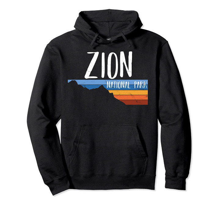 Zion National Park Utah Vacation Retro UT Canyon Pullover Hoodie T Shirt Sweatshirt