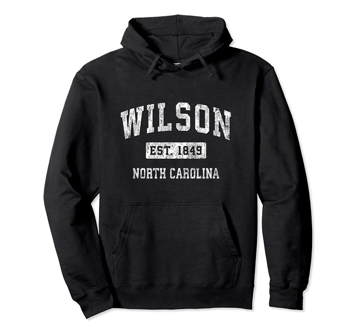 Wilson North Carolina NC Vintage Established Sports Design Pullover Hoodie, T Shirt, Sweatshirt
