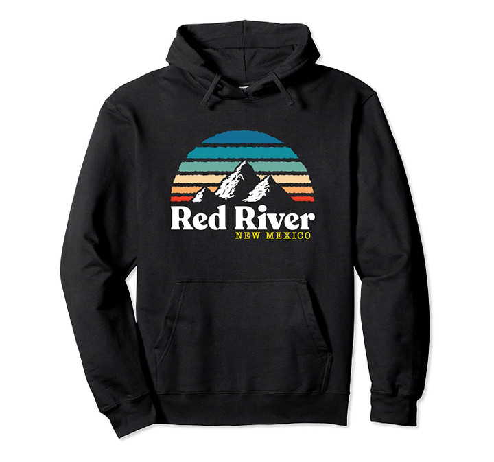 Red River, New Mexico - USA Ski Resort 1980s Retro Pullover Hoodie, T Shirt, Sweatshirt