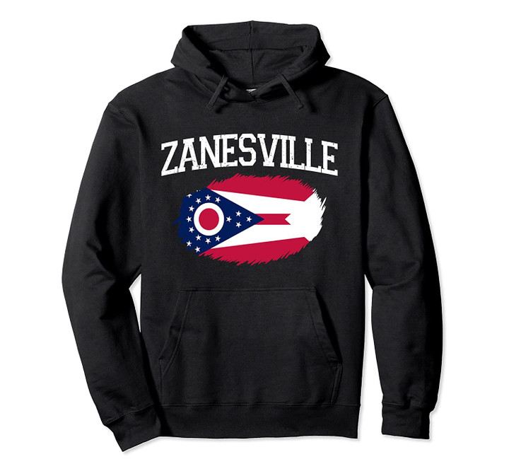 ZANESVILLE OH OHIO Flag Vintage USA Sports Men Women Pullover Hoodie, T Shirt, Sweatshirt