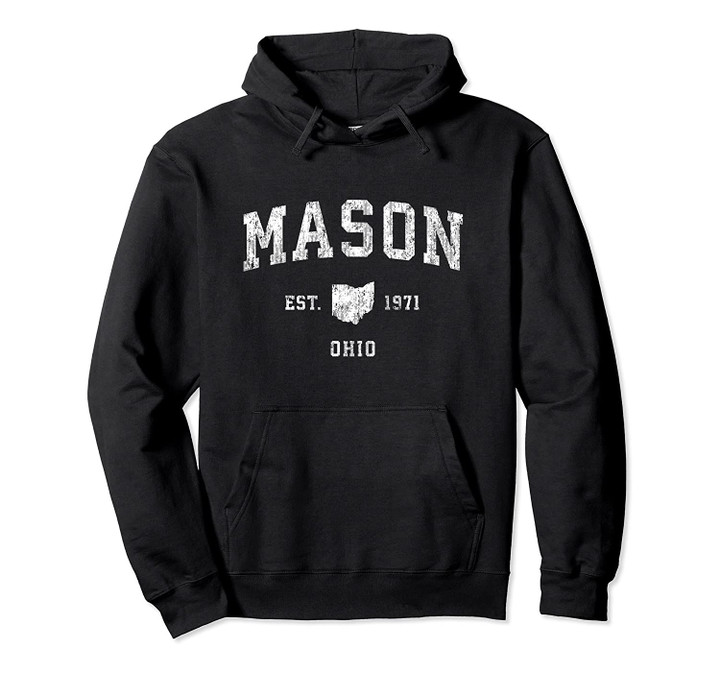 Mason Ohio OH Vintage Athletic Sports Design Pullover Hoodie, T Shirt, Sweatshirt