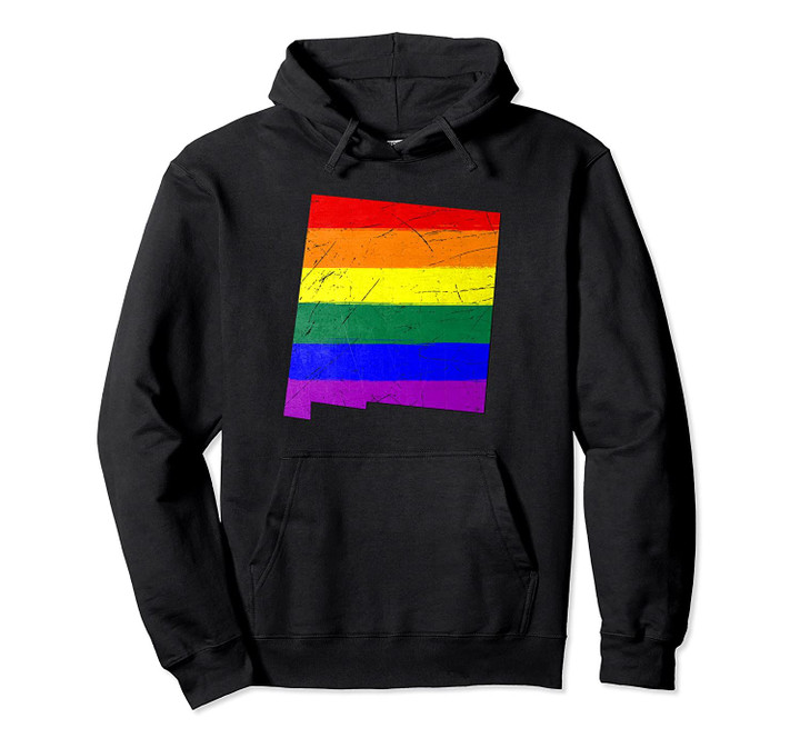 New Mexico LGBT Rainbow Gay Pride Flag Pullover Hoodie, T Shirt, Sweatshirt