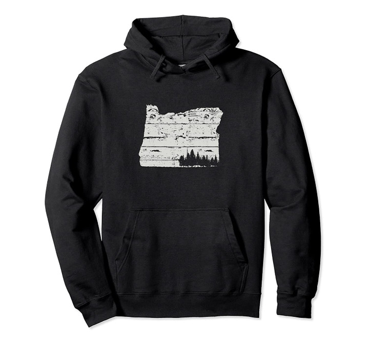 Oregon Art - Outline of Oregon Pullover Hoodie, T Shirt, Sweatshirt