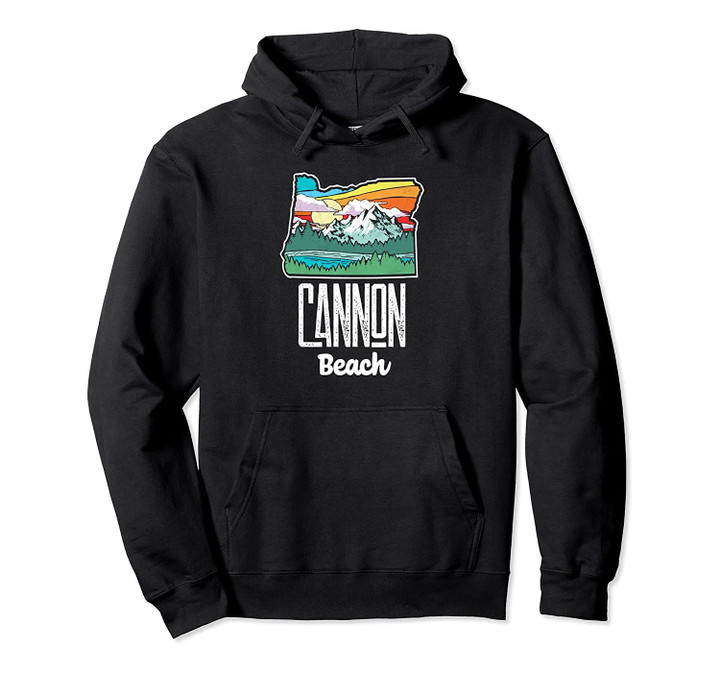 Cannon Beach Vintage Oregon Nature & Outdoors Retro Pullover Hoodie, T Shirt, Sweatshirt