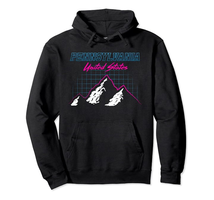 Pennsylvania - USA Ski Resort 1980s Retro Pullover Hoodie, T Shirt, Sweatshirt