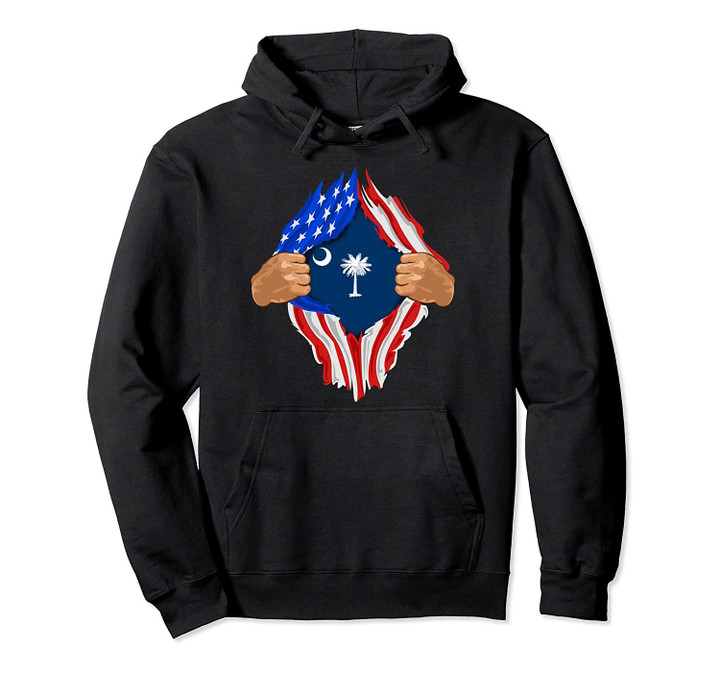 South Carolina Roots Inside State Flag American Proud Pullover Hoodie, T Shirt, Sweatshirt