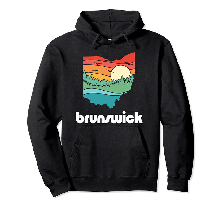 Brunswick Ohio Outdoors Vintage Nature Retro Graphic Pullover Hoodie, T Shirt, Sweatshirt