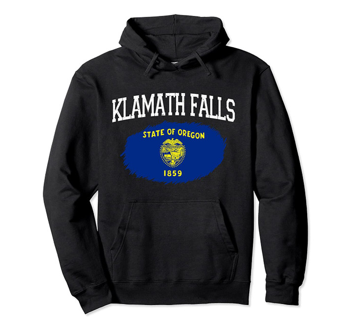 KLAMATH FALLS OR OREGON Flag Vintage USA Sports Men Women Pullover Hoodie, T Shirt, Sweatshirt