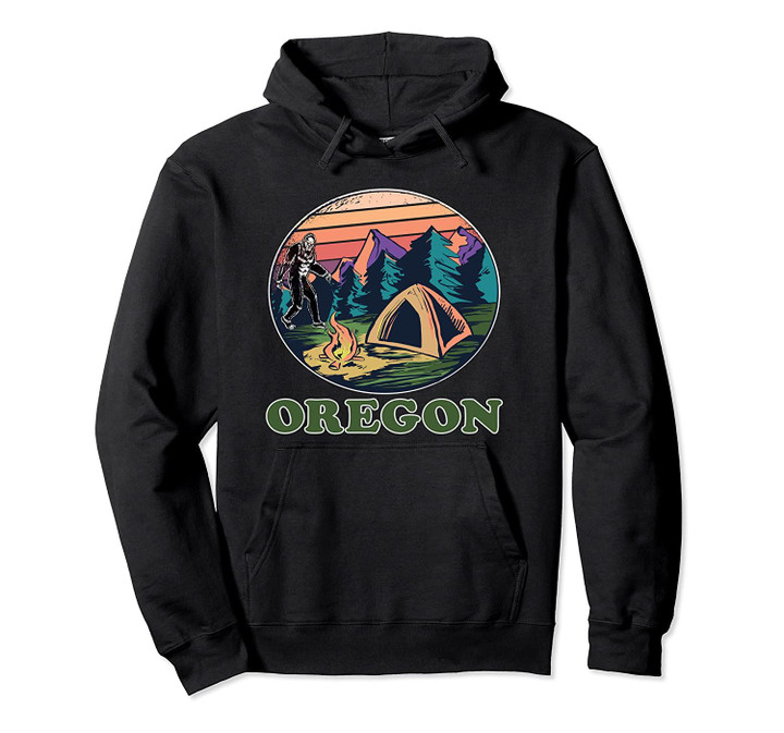PNW Oregon Bigfoot Hoodie Mountains Vintage Retro Gift, T Shirt, Sweatshirt