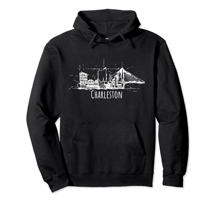 Charleston City Tee South Carolina Skyline Pullover Hoodie, T Shirt, Sweatshirt