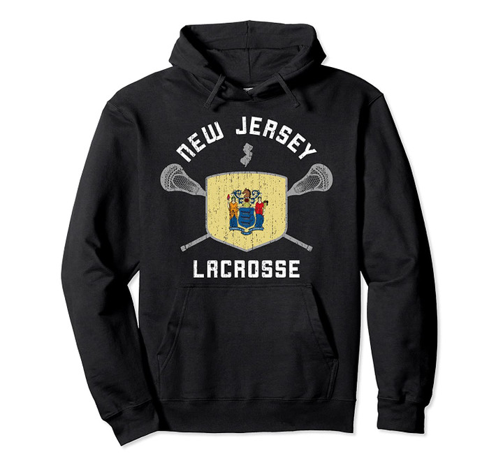 New Jersey Lacrosse | NJ lax sticks state flag Pullover Hoodie, T Shirt, Sweatshirt