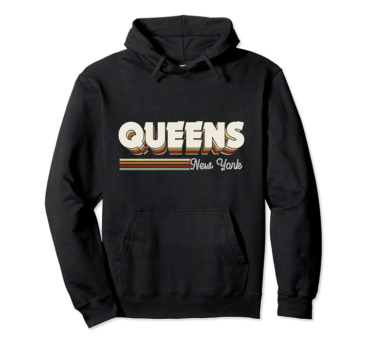 Retro Queens NY New York Souvenirs Gifts Men Women Kids Pullover Hoodie, T Shirt, Sweatshirt