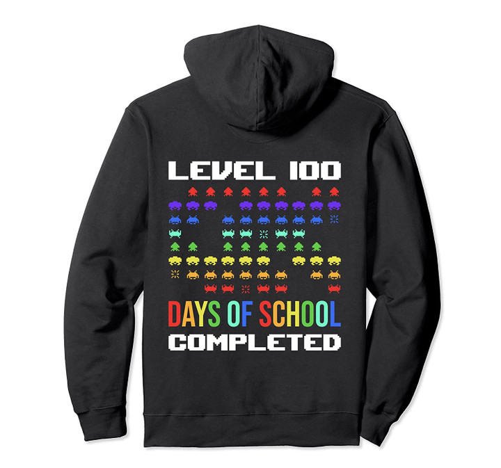 100th Day Of School For Kids Teacher Gamer Retro Arcade Game Pullover Hoodie, T Shirt, Sweatshirt