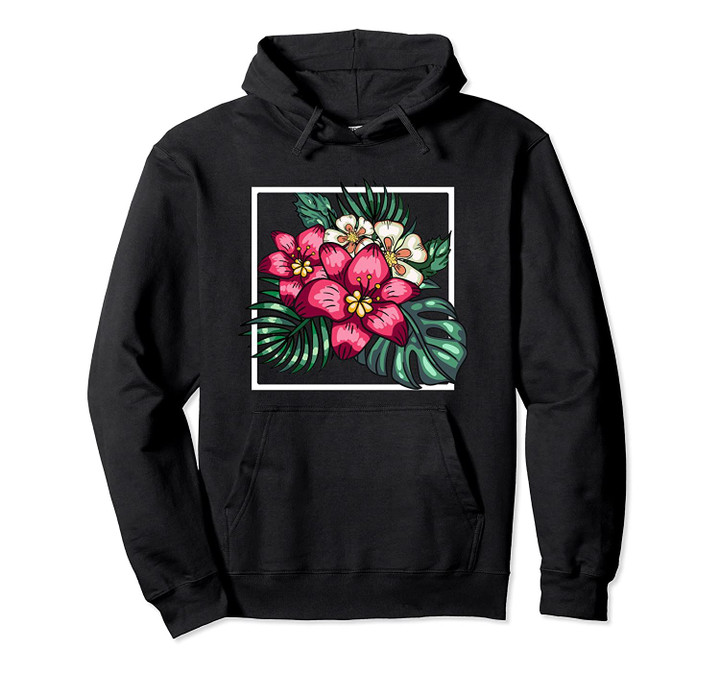 Aesthetic Tropical Leaves Plants Flowers Vacation Summer Pullover Hoodie, T Shirt, Sweatshirt