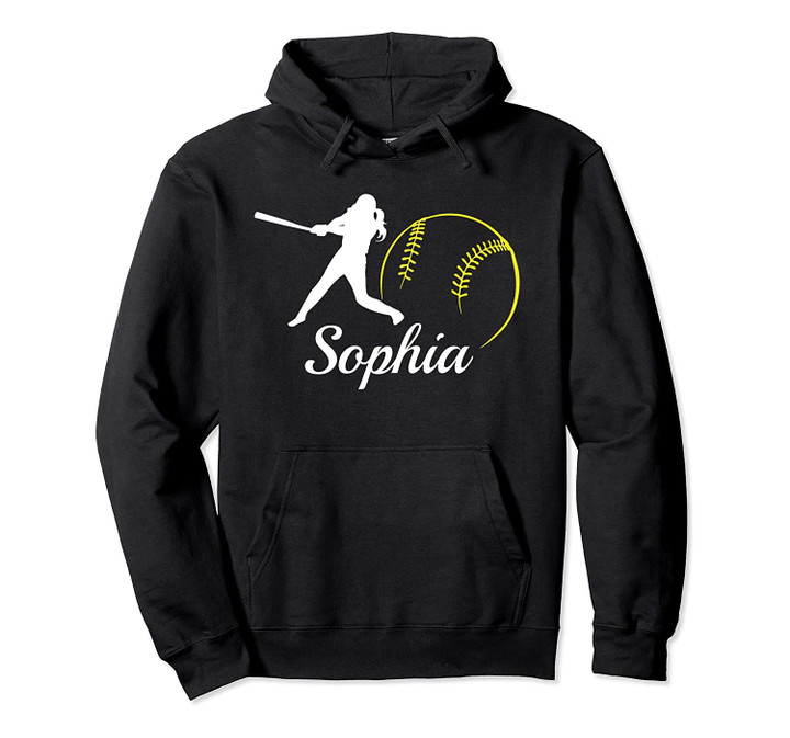 Sophia Name Gift Personalized Softball Pullover Hoodie, T Shirt, Sweatshirt