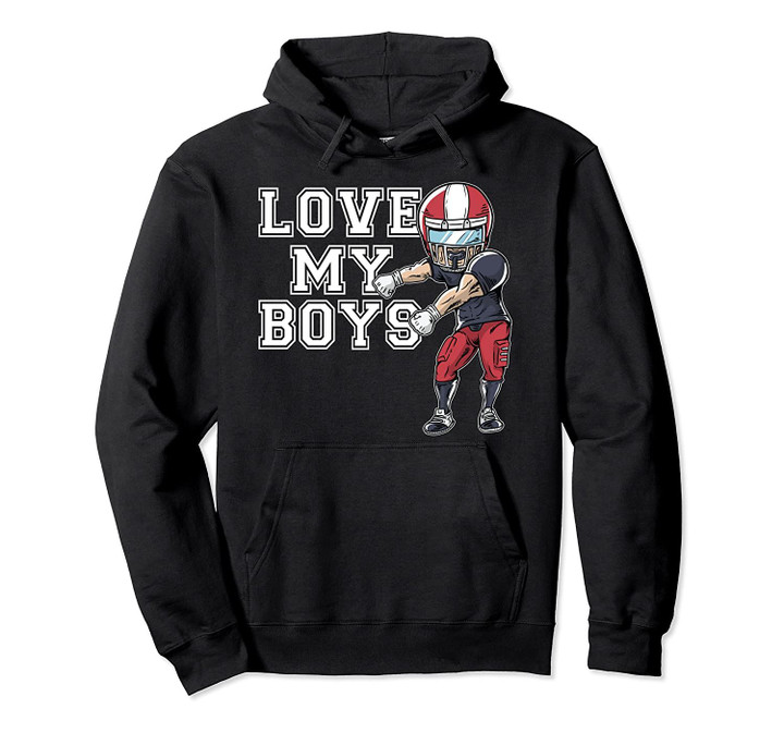 Love My Boys Mom Grandma Red Football Team Gifts Pullover Hoodie, T Shirt, Sweatshirt