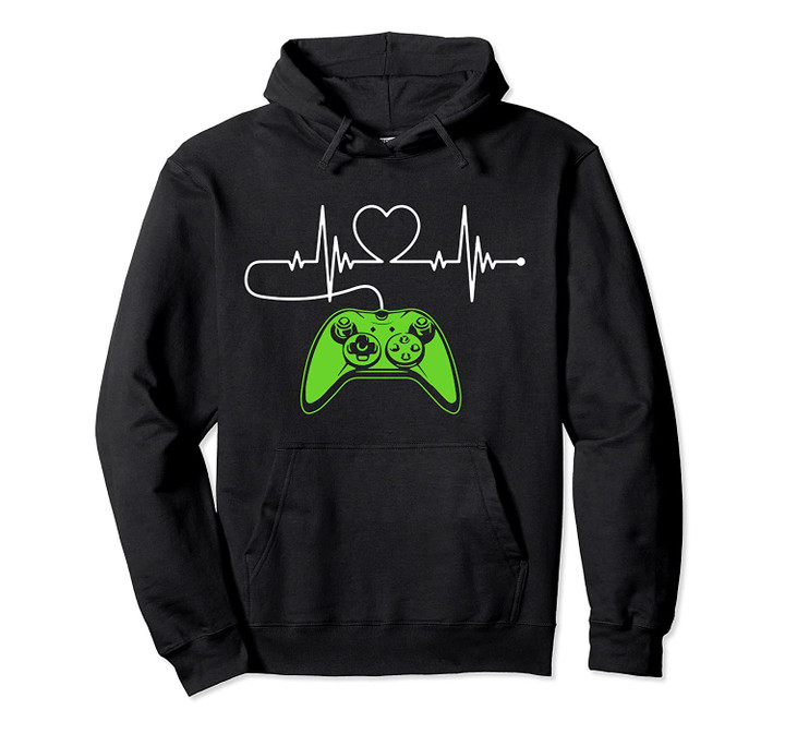 Gamer Heartbeat Cute Christmas Gift for Video Game Lovers Pullover Hoodie, T Shirt, Sweatshirt