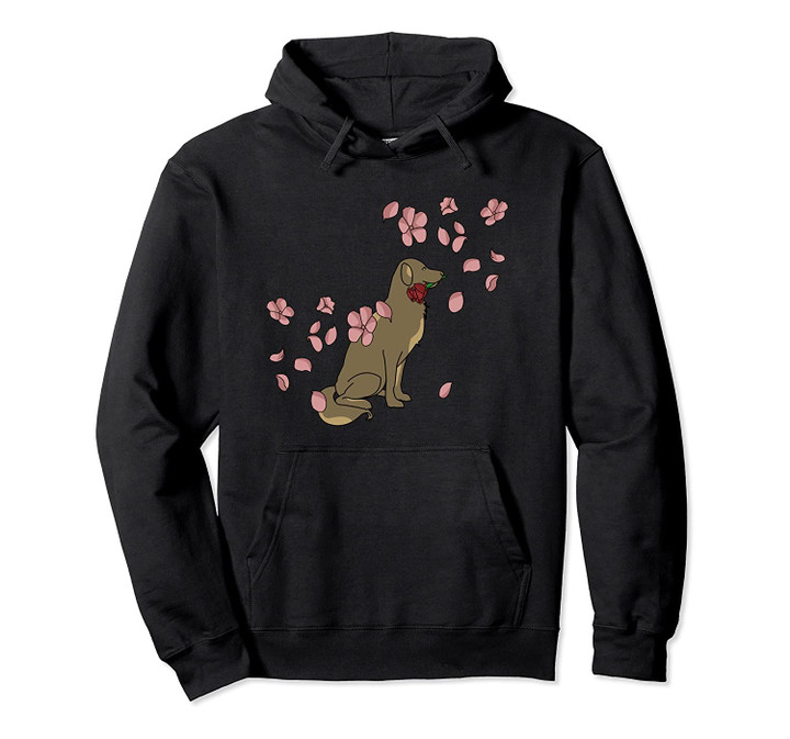 Dog Bite Rose Flower Rain Cute Animal Christmas Gift Idea Pullover Hoodie, T Shirt, Sweatshirt