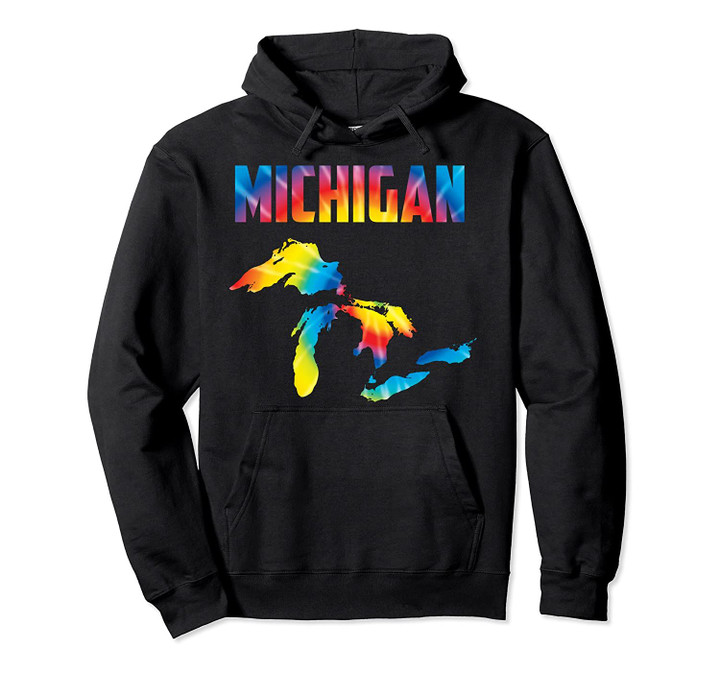 The Great Lakes Largest Water Retro Color Michigan MI Pride Pullover Hoodie, T Shirt, Sweatshirt