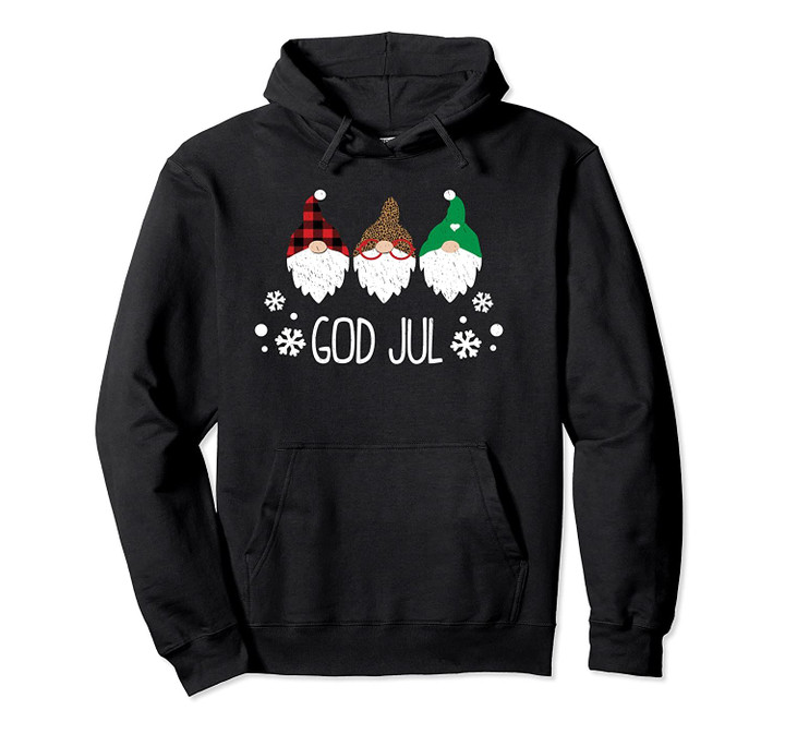 God Jul Swedish Merry Christmas Norwegian Cute Gnomes Gift Pullover Hoodie, T Shirt, Sweatshirt