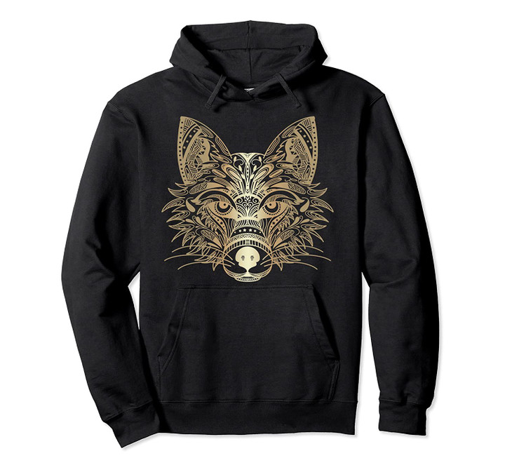 Zen Style Fox Sacred Geometry Cute Animal & Nature Lover Pullover Hoodie, T Shirt, Sweatshirt