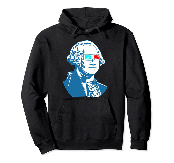 George Washington 3D Glasses Pullover Hoodie, T Shirt, Sweatshirt