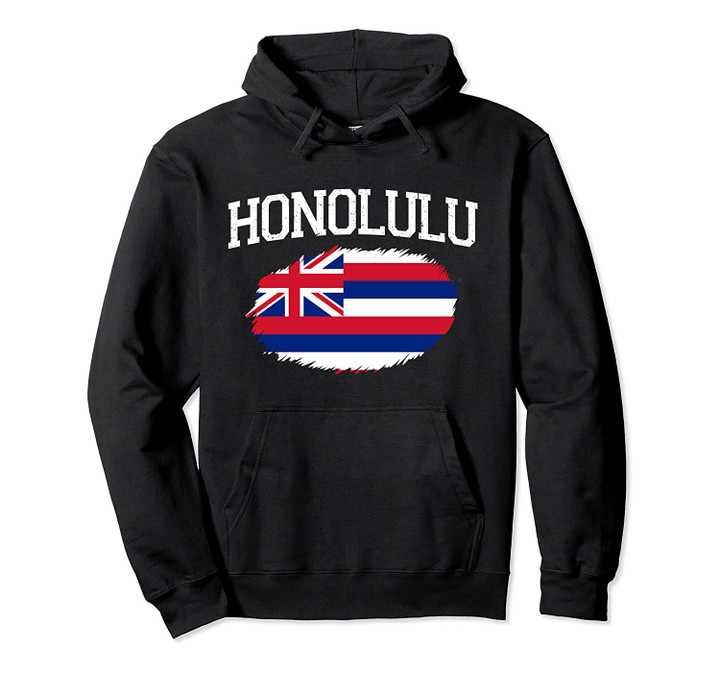 HONOLULU HI HAWAII Flag Vintage USA Sports Men Women Pullover Hoodie, T Shirt, Sweatshirt
