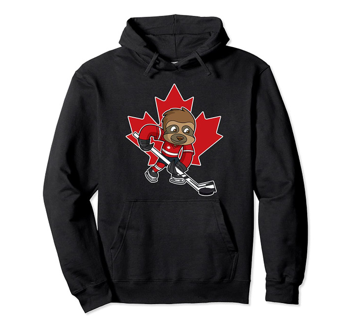 Sloth Canada Ice Hockey Canadian Winter Sports Pullover Hoodie, T Shirt, Sweatshirt