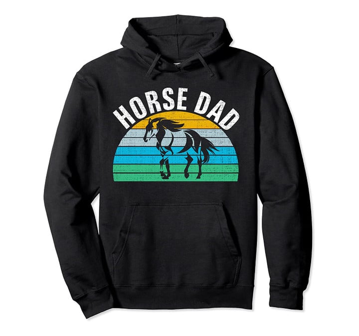 Retro Vintage Horse Dad Funny Animal Father's Day Gift Pullover Hoodie, T Shirt, Sweatshirt