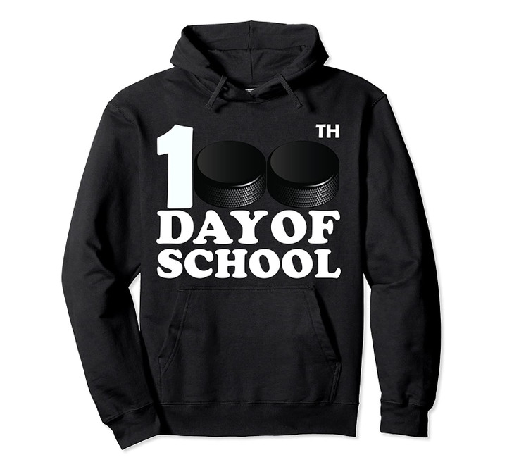 100th Day of School - Teacher Kids (Ice) Hockey ball Pullover Hoodie, T Shirt, Sweatshirt