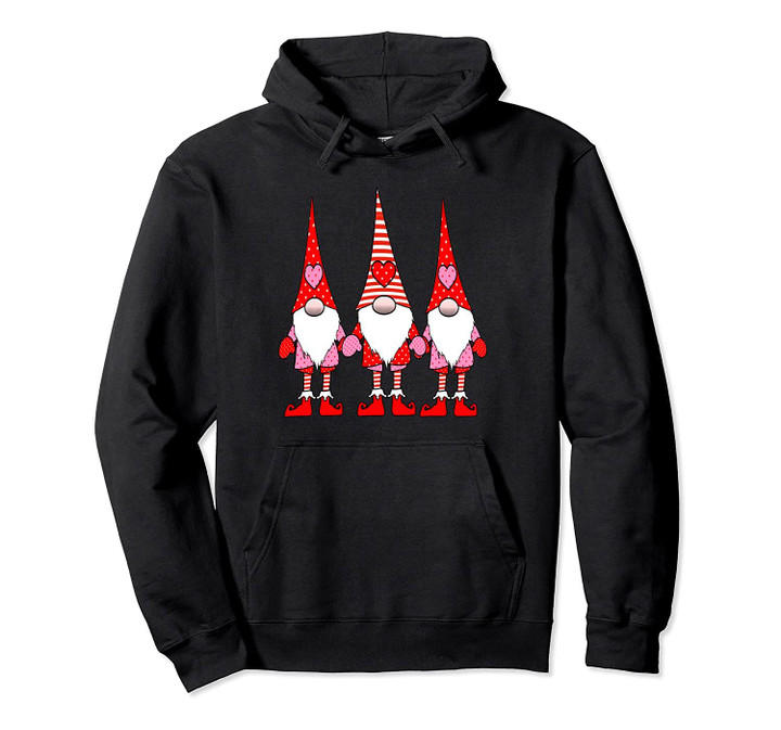 3 Valentine Gnomes Swedish Tomte Cute Elves Hearts Pullover Hoodie, T Shirt, Sweatshirt