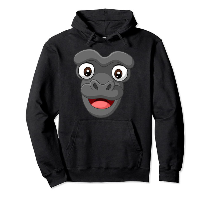 Gorilla Face DIY Easy Halloween Costume Men Kids Boys Youth Pullover Hoodie, T Shirt, Sweatshirt