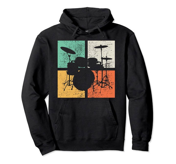 Drummer Drum Retro Vintage Gift Pullover Hoodie, T Shirt, Sweatshirt