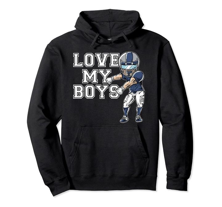 Love My Boys Mom Grandma Grey Football Team Gifts Pullover Hoodie, T Shirt, Sweatshirt
