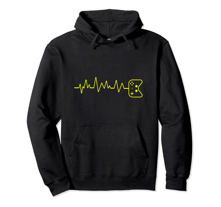 Video Game Heartbeat Cool Gift For Gamers Pullover Hoodie, T Shirt, Sweatshirt