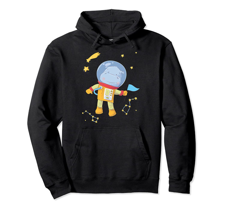 Funny Astronaut Space Hippo Galaxy Gift for adults kids Pullover Hoodie, T Shirt, Sweatshirt