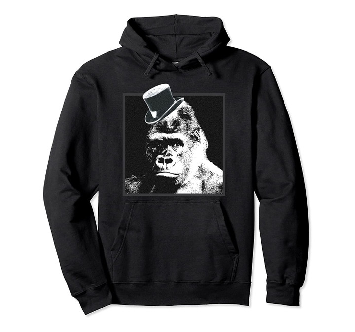Dapper Gorilla Wearing Top Hat Unisex Pullover Hoodie, T Shirt, Sweatshirt