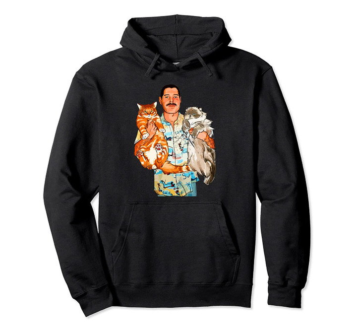 Retro Freddie tshirt Mercurys Cute Cats Love Don't Stop Meow Pullover Hoodie, T Shirt, Sweatshirt