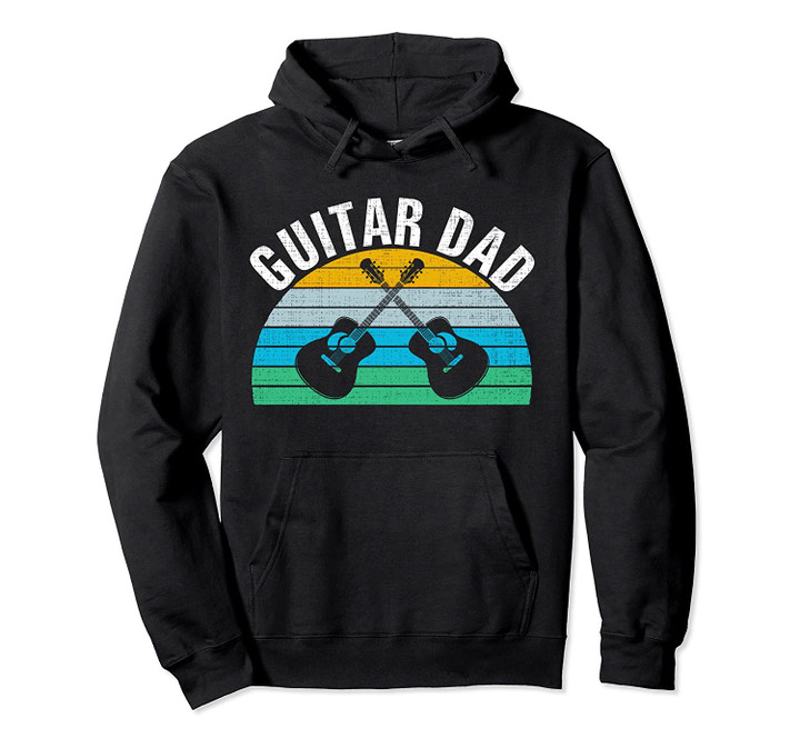 Retro Guitar Dad Funny Acoustic Guitar Father's Day Gift Pullover Hoodie, T Shirt, Sweatshirt