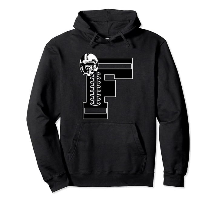 Football Monogrammed Gift - Letter F Initial Pullover Hoodie, T Shirt, Sweatshirt