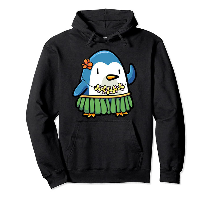 Cute Hawaiian Hula Penguin Penguin Day Luau Girls Women Gift Pullover Hoodie, T Shirt, Sweatshirt