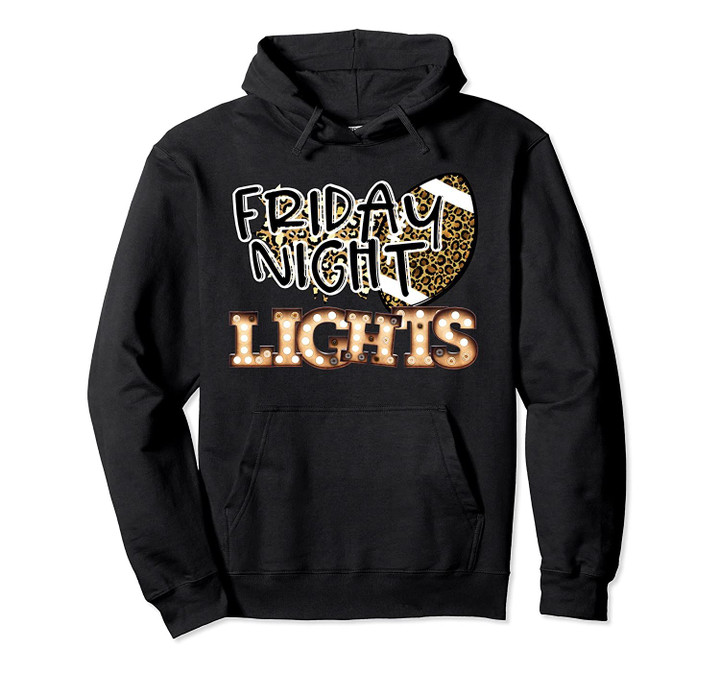 Friday Night Lights Retro Football Bulb Cheetah Leopard Pullover Hoodie, T Shirt, Sweatshirt