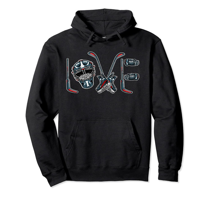 Ice Hockey Valentines Day Love Cute Gift Pullover Hoodie, T Shirt, Sweatshirt