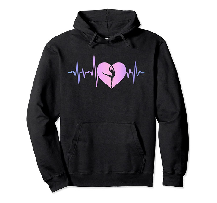Dancer Ballerina Heartbeat EKG Teen Girls Kid Women Mom Gift Pullover Hoodie, T Shirt, Sweatshirt