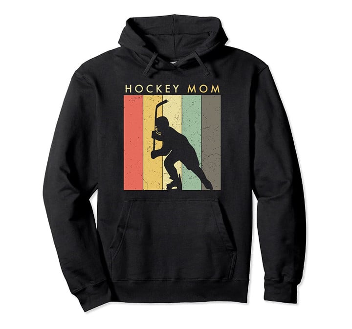 Ice Hockey Mom Retro Vintage Distressed Style Pullover Hoodie, T Shirt, Sweatshirt