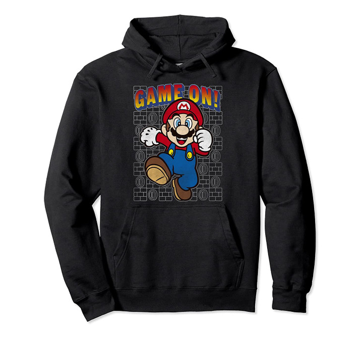 Nintendo Super Mario Game On Faded Running Poster Pullover Hoodie, T Shirt, Sweatshirt