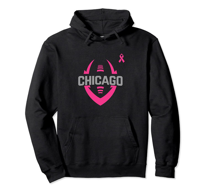 Chicago Football Breast Cancer Awareness Hoodie Top, T Shirt, Sweatshirt