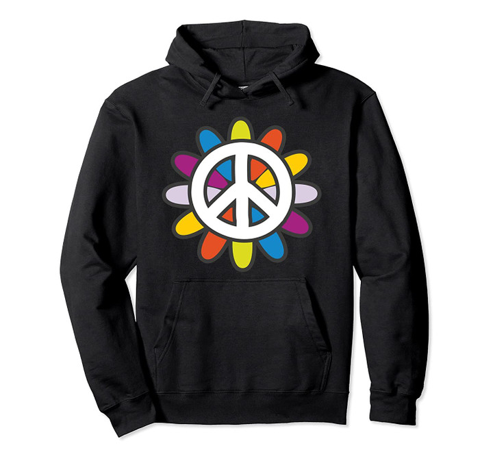 PEACE SIGN LOVE Flower 60s 70s Tie Dye Hippie Costume Gift Pullover Hoodie, T Shirt, Sweatshirt