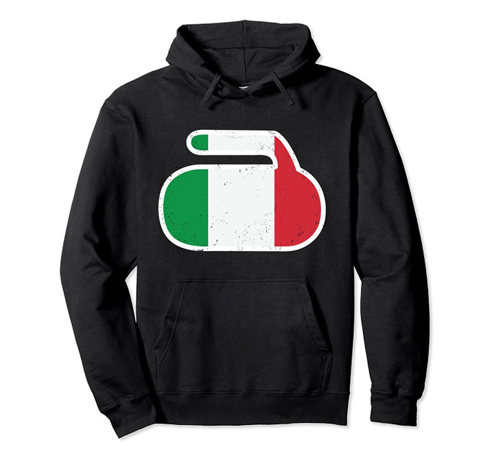 Italy Flag Curling Stone Ice Game Italian Player Patriotism Pullover Hoodie, T Shirt, Sweatshirt